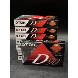 8 TDK D90 High Output Blank Audio Cassette Tapes IECI / TYPE I Japan